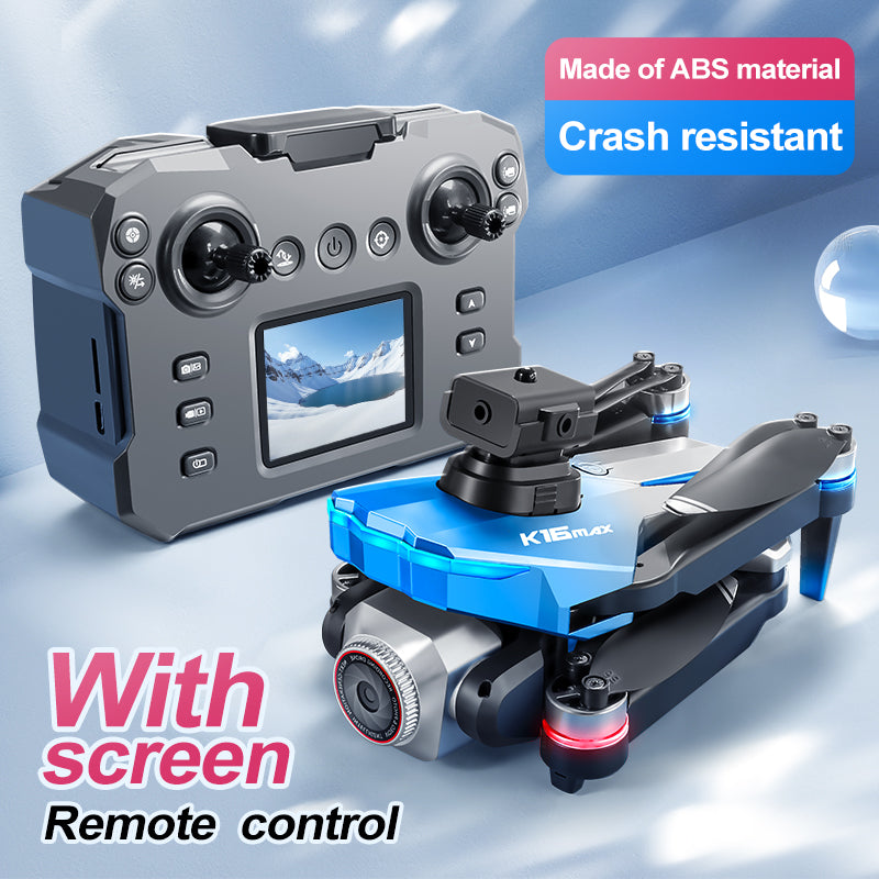 RC Drone with Screen Remote Control, HD Dual Camera, Brushless Motor, 2 Batteries, Altitude Hold & Hovering, Speed Adjustment, One-Key Takeoff, 3D Flips, APP Control, LED Lights, Adult & Beginner-Friendly FPV Quadcopter.