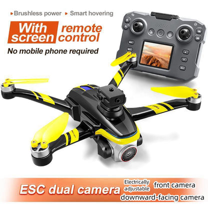RC Drone with Screen Remote Control, HD Dual Camera, Brushless Motor, 2 Batteries, Altitude Hold & Hovering, Speed Adjustment, One-Key Takeoff, 3D Flips, APP Control, LED Lights, Adult & Beginner-Friendly FPV Quadcopter.