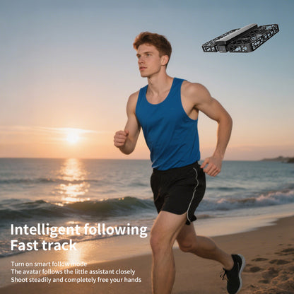 RC Drone with Camera, Follow Mode Auto Flight, Mini Foldable Quadcopter, Full Protective Mesh Propeller Guards, Crash-Resistant, Adjustable Speed, One-Key Takeoff/Landing, Remote Control Airplane UAV