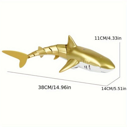 Bennol 2.4G RC Shark Toy for Boys Kids, 1:18 High Simulation Shark for Pool, Electric RC Shark Fish Toy with Light & Spray Water, Ideal Gift for 6+ Year Old Boys