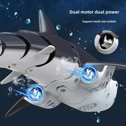 Bennol 2.4G RC Shark Toy for Boys Kids, 1:18 High Simulation Shark for Pool, Electric RC Shark Fish Toy with Light & Spray Water, Ideal Gift for 6+ Year Old Boys