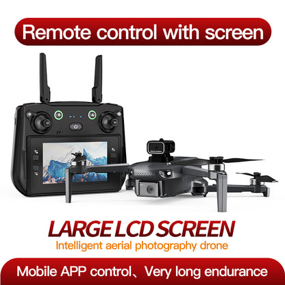 RC Drone, Large Screen Remote Control, 2 Batteries, GPS, HD Dual Camera, Intelligent Follow, One-Key Return, Optical Flow Hover, Trajectory Flight, Headless Mode, Brushless Motor, LED Lights, Foldable Body, Holiday Gift, Ideal for Adults & Beginners.