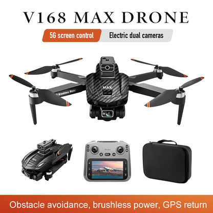 GPS Drone with 4K Camera, 4.5" LCD Display Screen Controller - Auto Return, Follow Me, Go Home, One Key Takeoff/Landing, Altitude Hold, LED Light, Quadcopter for Aerial Photography Control and Video Recording, Adult Beginner-Friendly FPV RC Quadcopter