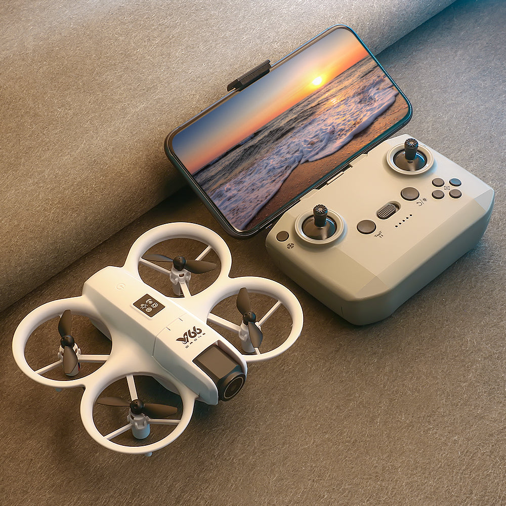 Small Drone with Dual Cameras, Propeller Guard, Altitude Hold, One-Key Takeoff, 3D Flips, 2 Batteries, Intelligent Obstacle Avoidance, Remote Control Helicopter Airplane, Hovering, APP Control, LED Lights, for Beginners FPV Palm Takeoff Mini Quadcopter