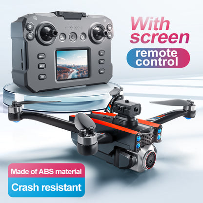 RC Drone with Screen Remote Control, HD Dual Camera, Brushless Motor, Speed Adjustment, Altitude Hold & Hovering, One-Key Takeoff, 3D Flips, 2 Batteries, APP Control, LED Lights, Adult & Beginner-Friendly FPV Quadcopter.