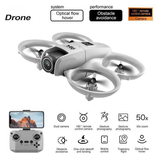 Small Drone with Dual Cameras, Propeller Guard, Altitude Hold, One-Key Takeoff, 3D Flips, 2 Batteries, Intelligent Obstacle Avoidance, Remote Control Helicopter Airplane, Hovering, APP Control, LED Lights, for Beginners FPV Palm Takeoff Mini Quadcopter