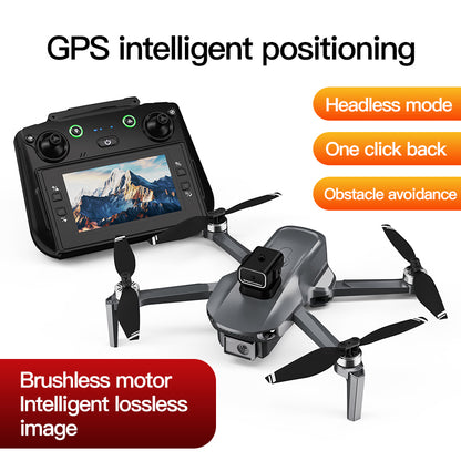 RC Drone, Large Screen Remote Control, 2 Batteries, GPS, HD Dual Camera, Intelligent Follow, One-Key Return, Optical Flow Hover, Trajectory Flight, Headless Mode, Brushless Motor, LED Lights, Foldable Body, Holiday Gift, Ideal for Adults & Beginners.
