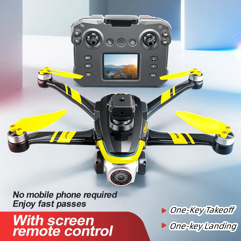 RC Drone with Screen Remote Control, HD Dual Camera, Brushless Motor, 2 Batteries, Altitude Hold & Hovering, Speed Adjustment, One-Key Takeoff, 3D Flips, APP Control, LED Lights, Adult & Beginner-Friendly FPV Quadcopter.