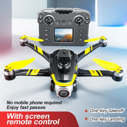 RC Drone with Screen Remote Control, HD Dual Camera, Brushless Motor, 2 Batteries, Altitude Hold & Hovering, Speed Adjustment, One-Key Takeoff, 3D Flips, APP Control, LED Lights, Adult & Beginner-Friendly FPV Quadcopter.