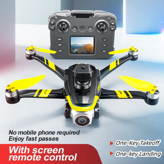 RC Drone with Screen Remote Control, HD Dual Camera, Brushless Motor, 2 Batteries, Altitude Hold & Hovering, Speed Adjustment, One-Key Takeoff, 3D Flips, APP Control, LED Lights, Adult & Beginner-Friendly FPV Quadcopter.