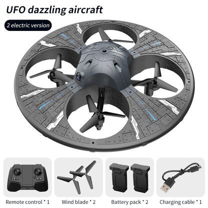 Round Foam RC UFO Drone with Camera, Smart Obstacle Avoidance, Color Switching LED Lights, 360° Flips, Throw-to-Fly, Speed Adjustment, One-Key Takeoff/Landing, Headless Mode, Altitude Hold, Image Transmission, Beginner-Friendly FPV Quadcopter.