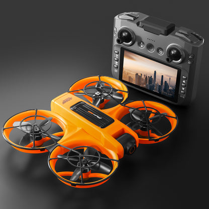 RC Drone with 4.92" Screen Controller, HD Dual Camera, 2 Batteries & 8GB Card, 360° Flip, Brushless Motor, Optical Flow Hover, Propeller Guard, Headless Mode, One-Key Takeoff/Landing, 、Trajectory Flight, Night LED, Beginner-Friendly FPV Adult Quadcopter
