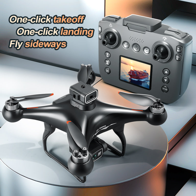 RC Drone Quadcopter with Screen Remote Controller, 2 Batteries, HD Dual Camera, Optical Positioning, Brushless Motor, 360° Flip, Headless Mode, LED Lights, Obstacle Avoidance,Suitable for Adults & Beginners, Outdoor Aerial Photography & Holiday Gift