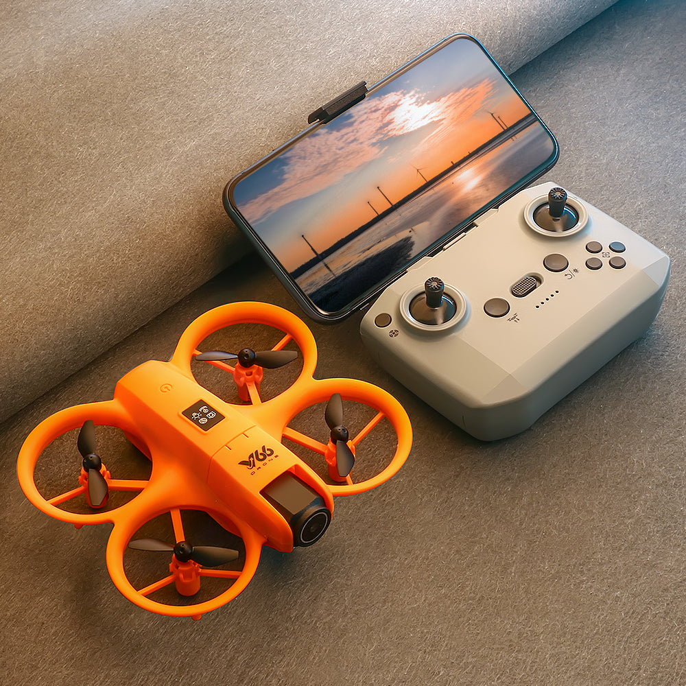 Small Drone with Dual Cameras, Propeller Guard, Altitude Hold, One-Key Takeoff, 3D Flips, 2 Batteries, Intelligent Obstacle Avoidance, Remote Control Helicopter Airplane, Hovering, APP Control, LED Lights, for Beginners FPV Palm Takeoff Mini Quadcopter