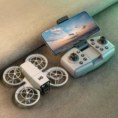 Mini RC Drone with Camera for Adults Kids, Quadcopter with Full Propeller Guard, Obstacle Avoidance & Optical Flow Positioning, 90° Adjustable Lens, LED Lights, Altitude Hold, 360° Flips, One Key Start, Headless Mode, 2 Batteries, Perfect for Beginners