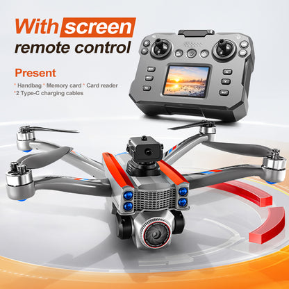 RC Drone with Screen Remote Control, HD Dual Camera, Brushless Motor, Speed Adjustment, Altitude Hold & Hovering, One-Key Takeoff, 3D Flips, 2 Batteries, APP Control, LED Lights, Adult & Beginner-Friendly FPV Quadcopter.