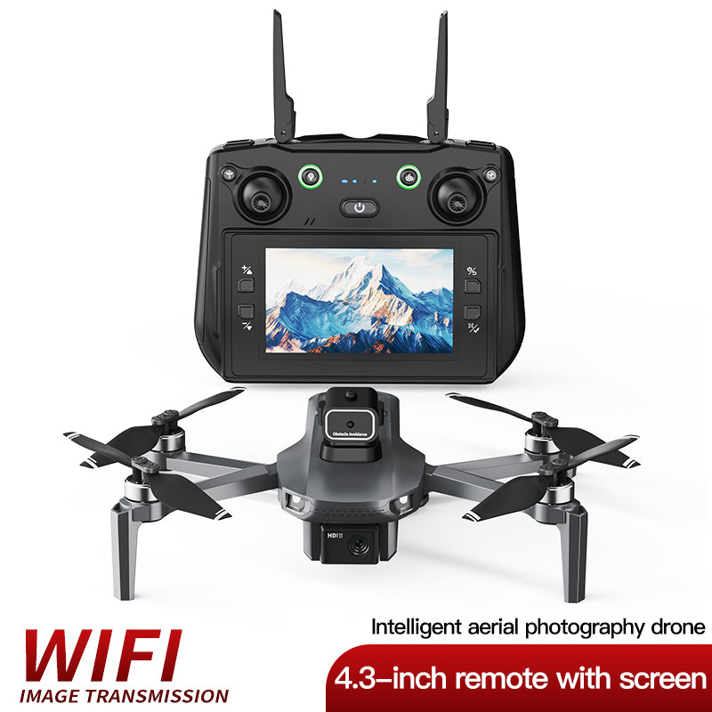 RC Drone, Large Screen Remote Control, 2 Batteries, GPS, HD Dual Camera, Intelligent Follow, One-Key Return, Optical Flow Hover, Trajectory Flight, Headless Mode, Brushless Motor, LED Lights, Foldable Body, Holiday Gift, Ideal for Adults & Beginners.