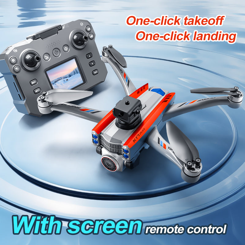 RC Drone with Screen Remote Control, HD Dual Camera, Brushless Motor, Speed Adjustment, Altitude Hold & Hovering, One-Key Takeoff, 3D Flips, 2 Batteries, APP Control, LED Lights, Adult & Beginner-Friendly FPV Quadcopter.