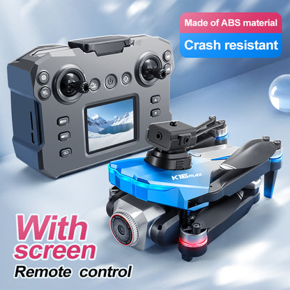 RC Drone with Screen Remote Control, HD Dual Camera, Brushless Motor, 2 Batteries, Altitude Hold & Hovering, Speed Adjustment, One-Key Takeoff, 3D Flips, APP Control, LED Lights, Adult & Beginner-Friendly FPV Quadcopter.