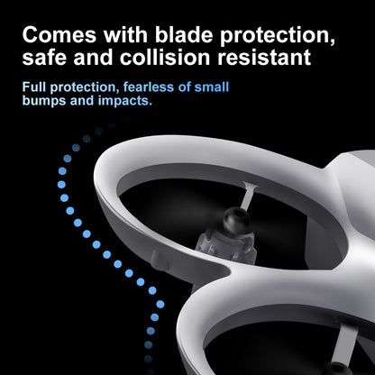 Small Drone with Dual Cameras, Propeller Guard, Altitude Hold, One-Key Takeoff, 3D Flips, 2 Batteries, Intelligent Obstacle Avoidance, Remote Control Helicopter Airplane, Hovering, APP Control, LED Lights, for Beginners FPV Palm Takeoff Mini Quadcopter