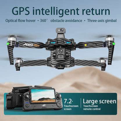 Drop Drone, GPS, 7.2" Touchscreen RC, 4K Dual Cameras, 3-Axis Gimbal, 360° Obstacle Avoidance, Brushless Motors, Optical Flow Hover, Intelligent Follow, 2 Batteries for 90 Mins Flight, FPV Aerial Drone for Adults & Beginners