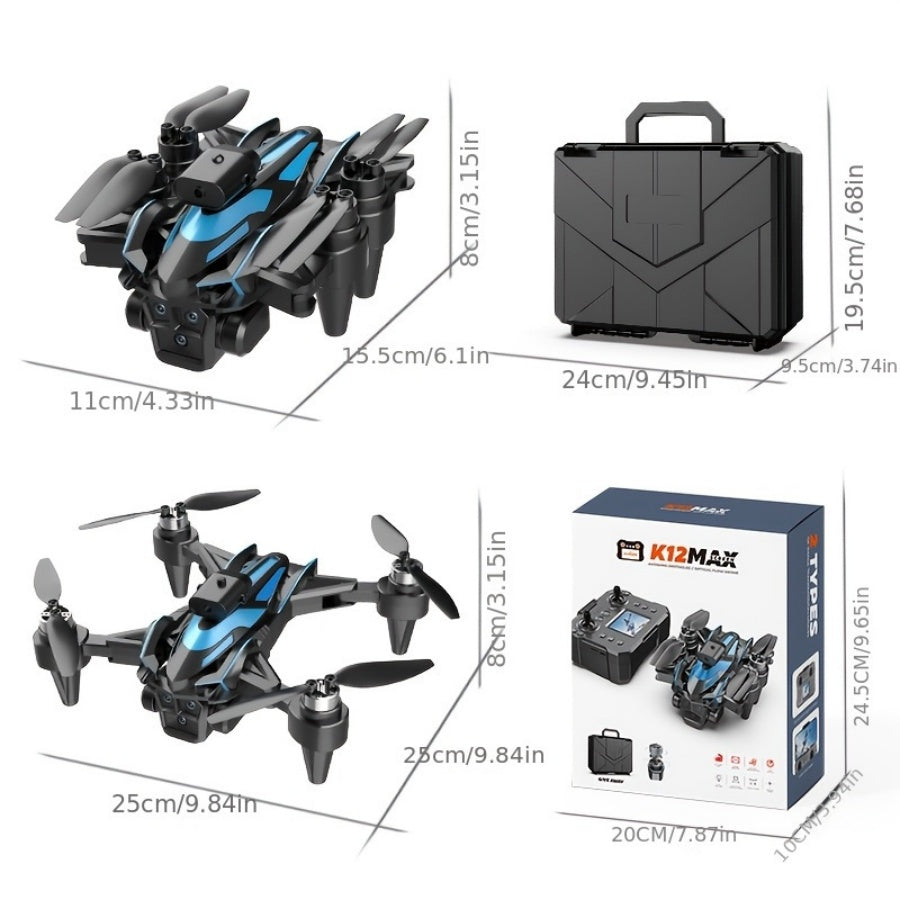 Hobby Drone with Screen Remote Control, HD Dual Camera, Brushless Motor, Speed Adjustment, Altitude Hold & Hovering, One-Key Takeoff, 3D Flips, 2 Batteries, APP Control, LED Lights, Adult & Beginner-Friendly FPV Quadcopter