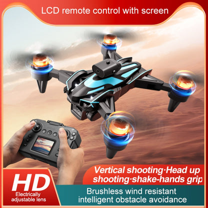 Hobby Drone with Screen Remote Control, HD Dual Camera, Brushless Motor, Speed Adjustment, Altitude Hold & Hovering, One-Key Takeoff, 3D Flips, 2 Batteries, APP Control, LED Lights, Adult & Beginner-Friendly FPV Quadcopter