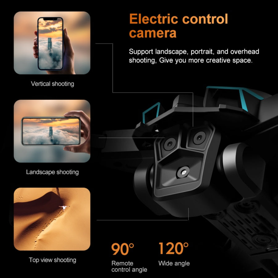 Hobby Drone with Screen Remote Control, HD Dual Camera, Brushless Motor, Speed Adjustment, Altitude Hold & Hovering, One-Key Takeoff, 3D Flips, 2 Batteries, APP Control, LED Lights, Adult & Beginner-Friendly FPV Quadcopter