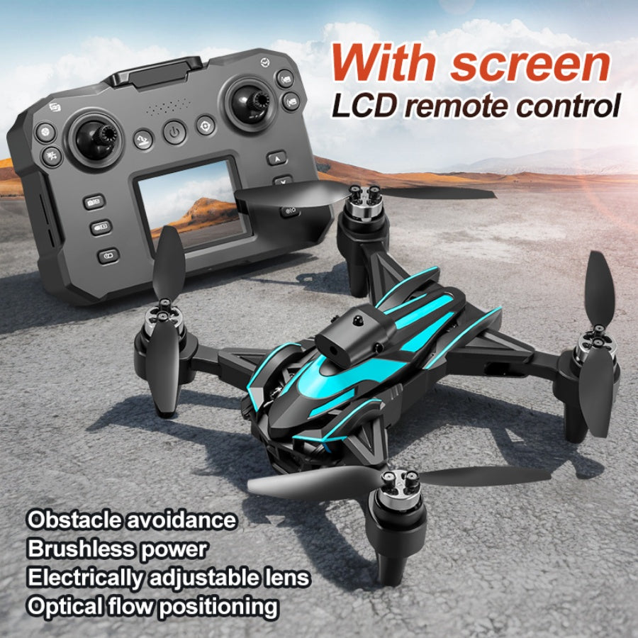 Hobby Drone with Screen Remote Control, HD Dual Camera, Brushless Motor, Speed Adjustment, Altitude Hold & Hovering, One-Key Takeoff, 3D Flips, 2 Batteries, APP Control, LED Lights, Adult & Beginner-Friendly FPV Quadcopter