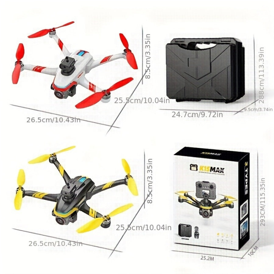 RC Drone with Screen Remote Control, HD Dual Camera, Brushless Motor, 2 Batteries, Altitude Hold & Hovering, Speed Adjustment, One-Key Takeoff, 3D Flips, APP Control, LED Lights, Adult & Beginner-Friendly FPV Quadcopter.