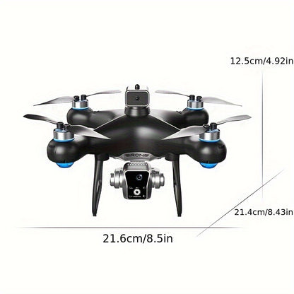 RC Drone with Screen Remote Controller, Dual Cameras, Optical Flow Positioning, Brushless Motor, One-Key Takeoff/Landing, Headless Mode, LED Light, Waypoint Flight, 2 Batteries, Propeller Guards, Memory Card, Card Reader, Beginner-Friendly FPV Quadcopter