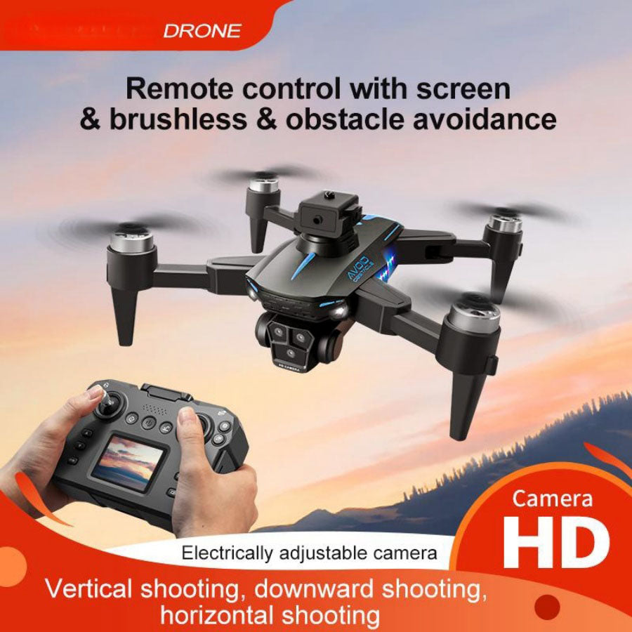 Hobby Drone with Screen Remote Control, HD Dual Camera, Brushless Motor, Speed Adjustment, Altitude Hold & Hovering, One-Key Takeoff, 3D Flips, 2 Batteries, APP Control, LED Lights, Adult & Beginner-Friendly FPV Quadcopter