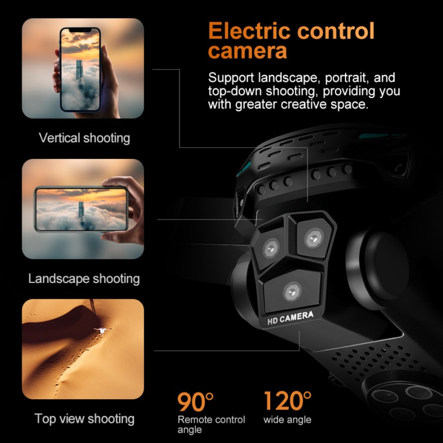 Hobby Drone with Screen Remote Control, HD Dual Camera, Brushless Motor, Speed Adjustment, Altitude Hold & Hovering, One-Key Takeoff, 3D Flips, 2 Batteries, APP Control, LED Lights, Adult & Beginner-Friendly FPV Quadcopter