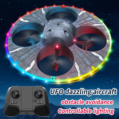 Round Foam RC UFO Drone with Camera, Smart Obstacle Avoidance, Color Switching LED Lights, 360° Flips, Throw-to-Fly, Speed Adjustment, One-Key Takeoff/Landing, Headless Mode, Altitude Hold, Image Transmission, Beginner-Friendly FPV Quadcopter.