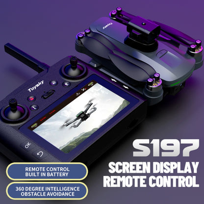 GPS Drone with 4.5" Large Screen Remote Control, HD Dual Cameras, 2 Batteries, One-Key Return, Follow Me, Speed Adjustment, Optical Flow Positioning, Headless Mode, Gesture Shooting, LED Lights, FPV Quadcopter Suitable for Adults & Beginners