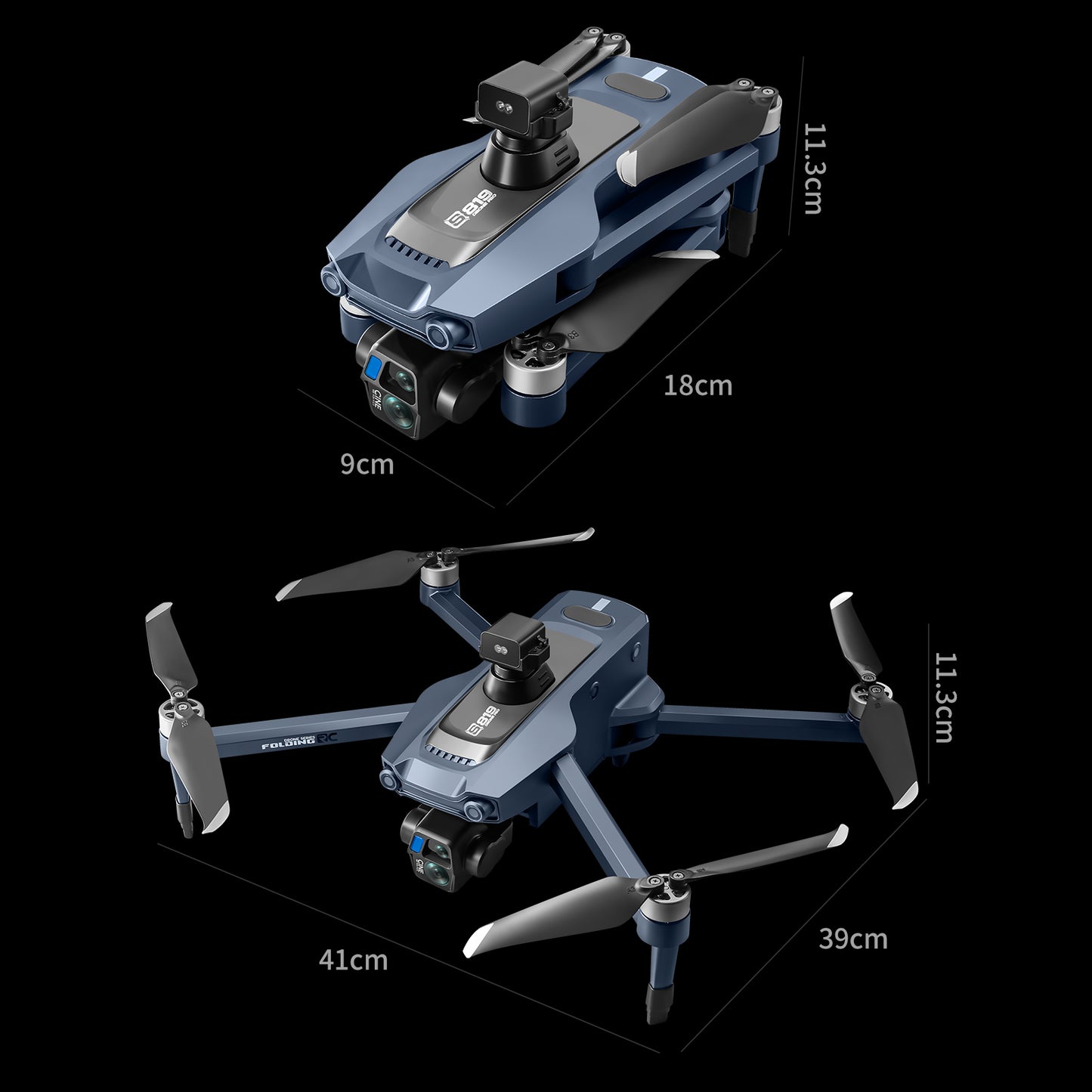 Airdrop Drone, GPS Positioning, 4.92" Touchscreen Remote, 2.7K 3-Axis Gimbal & Dual Cameras, 2 Batteries for 50 Mins Flight, 4-Way Obstacle Avoidance, Optical Flow Positioning, Smart Follow, Brushless Motor, Foldable Portable FPV Quadcopter for Adults