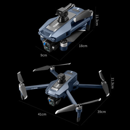 Airdrop Drone, GPS Positioning, 4.92" Touchscreen Remote, 2.7K 3-Axis Gimbal & Dual Cameras, 2 Batteries for 50 Mins Flight, 4-Way Obstacle Avoidance, Optical Flow Positioning, Smart Follow, Brushless Motor, Foldable Portable FPV Quadcopter for Adults
