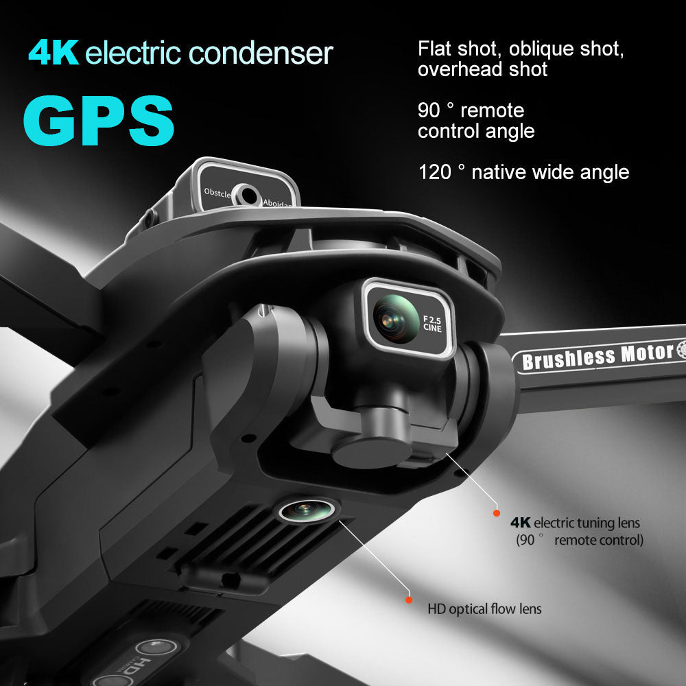 GPS Drone with 4K Camera, 4.5" LCD Display Screen Controller - Auto Return, Follow Me, Go Home, One Key Takeoff/Landing, Altitude Hold, LED Light, Quadcopter for Aerial Photography Control and Video Recording, Adult Beginner-Friendly FPV RC Quadcopter