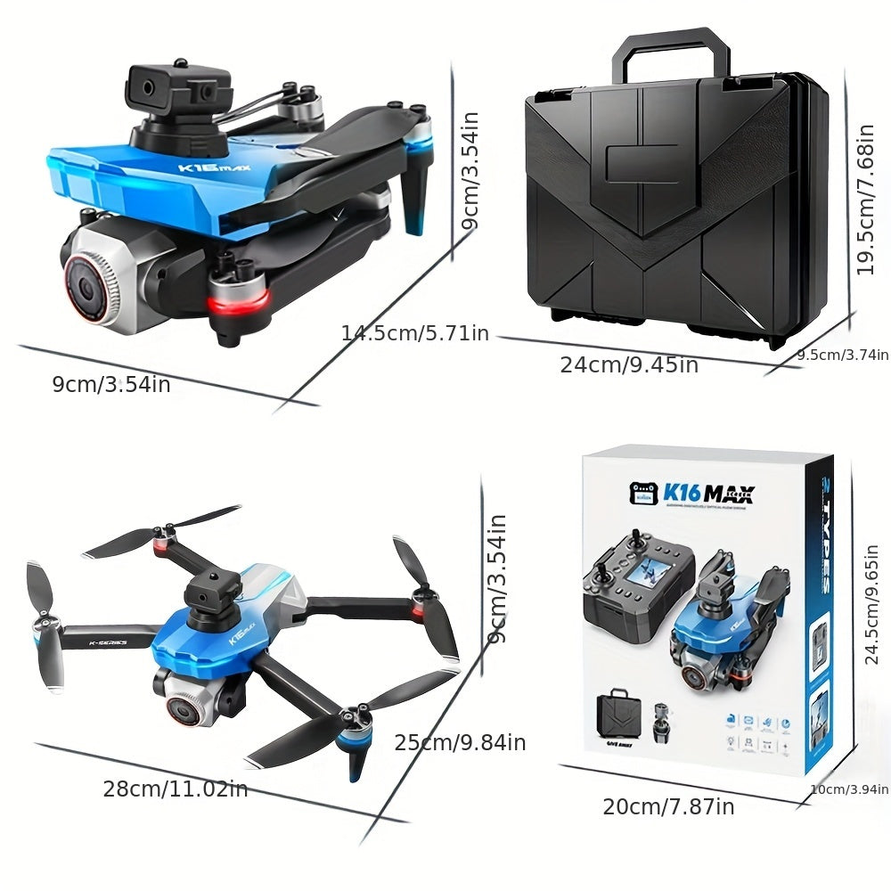RC Drone with Screen Remote Control, HD Dual Camera, Brushless Motor, 2 Batteries, Altitude Hold & Hovering, Speed Adjustment, One-Key Takeoff, 3D Flips, APP Control, LED Lights, Adult & Beginner-Friendly FPV Quadcopter.
