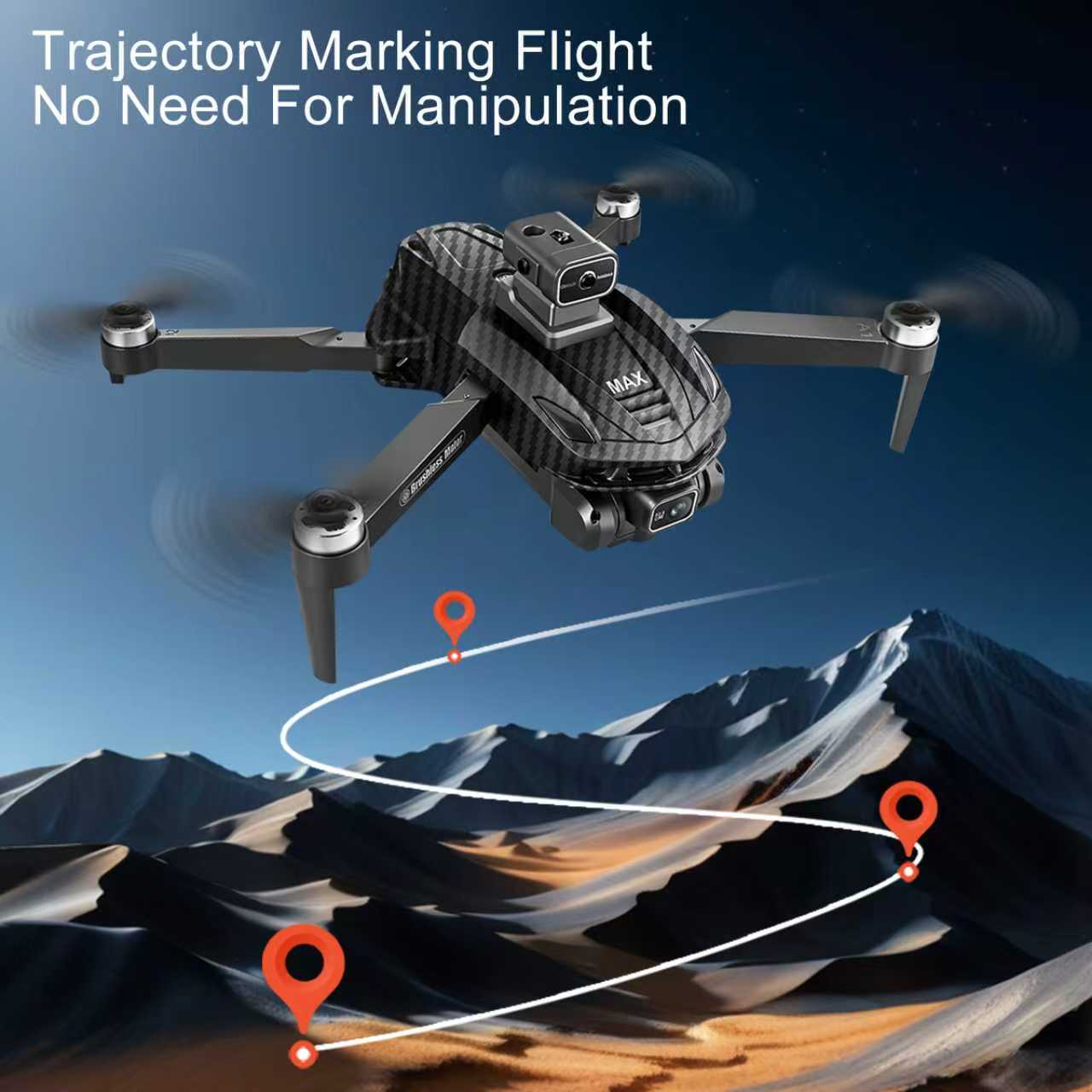 GPS Drone with 4K Camera, 4.5" LCD Display Screen Controller - Auto Return, Follow Me, Go Home, One Key Takeoff/Landing, Altitude Hold, LED Light, Quadcopter for Aerial Photography Control and Video Recording, Adult Beginner-Friendly FPV RC Quadcopter