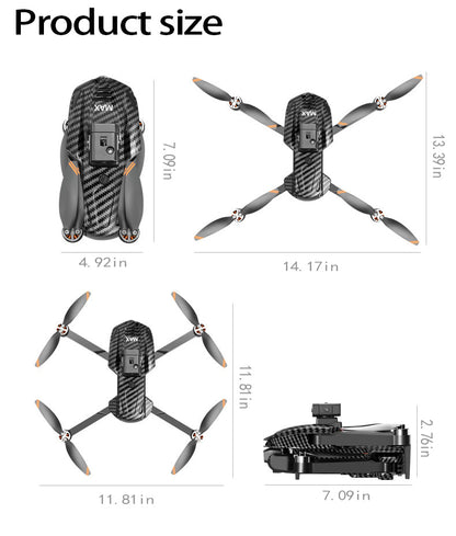 GPS Drone with 4K Camera, 4.5" LCD Display Screen Controller - Auto Return, Follow Me, Go Home, One Key Takeoff/Landing, Altitude Hold, LED Light, Quadcopter for Aerial Photography Control and Video Recording, Adult Beginner-Friendly FPV RC Quadcopter