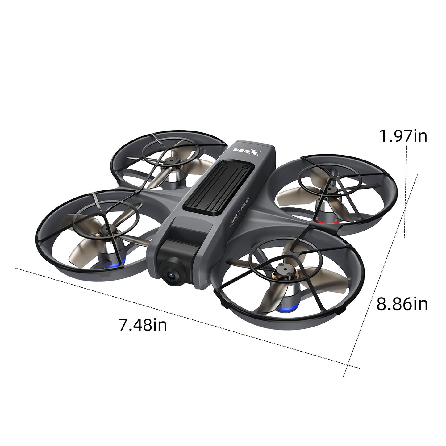 VR FPV Hobby Drone with VR Goggles, HD Dual Cameras, Brushless Motor, Optical Flow Positioning, One-Key Takeoff/Landing, APP Control, Dual Batteries, LED Night Lights, Propeller Guards, Beginner-Friendly Quadcopte.