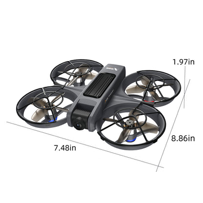 VR FPV Hobby Drone with VR Goggles, HD Dual Cameras, Brushless Motor, Optical Flow Positioning, One-Key Takeoff/Landing, APP Control, Dual Batteries, LED Night Lights, Propeller Guards, Beginner-Friendly Quadcopte.