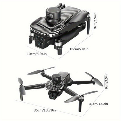 GPS FPV Drone, 360° Laser Obstacle Avoidance, Dual Cameras, 4.5" Screen Controller, Brushless Motor, 3280ft Range, Auto Return, Follow Me, 2×3000mAh Batteries (60 Mins Flight), Optical Flow Positioning, APP Control, Beginner-Friendly Quadcopter.