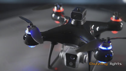 RC Drone with Screen Remote Controller, Dual Cameras, Optical Flow Positioning, Brushless Motor, One-Key Takeoff/Landing, Headless Mode, LED Light, Waypoint Flight, 2 Batteries, Propeller Guards, Memory Card, Card Reader, Beginner-Friendly FPV Quadcopter