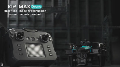 Hobby Drone with Screen Remote Control, HD Dual Camera, Brushless Motor, Speed Adjustment, Altitude Hold & Hovering, One-Key Takeoff, 3D Flips, 2 Batteries, APP Control, LED Lights, Adult & Beginner-Friendly FPV Quadcopter