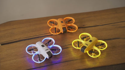 Small Drone with Dual Cameras, Propeller Guard, Altitude Hold, One-Key Takeoff, 3D Flips, 2 Batteries, Intelligent Obstacle Avoidance, Remote Control Helicopter Airplane, Hovering, APP Control, LED Lights, for Beginners FPV Palm Takeoff Mini Quadcopter