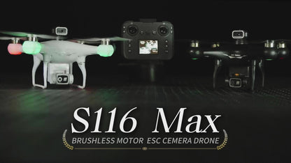 RC Drone Quadcopter with Screen Remote Controller, 2 Batteries, HD Dual Camera, Optical Positioning, Brushless Motor, 360° Flip, Headless Mode, LED Lights, Obstacle Avoidance,Suitable for Adults & Beginners, Outdoor Aerial Photography & Holiday Gift