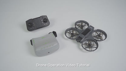 VR FPV Hobby Drone with VR Goggles, HD Dual Cameras, Brushless Motor, Optical Flow Positioning, One-Key Takeoff/Landing, APP Control, Dual Batteries, LED Night Lights, Propeller Guards, Beginner-Friendly Quadcopte.