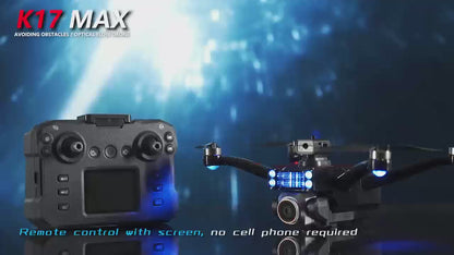 RC Drone with Screen Remote Control, HD Dual Camera, Brushless Motor, Speed Adjustment, Altitude Hold & Hovering, One-Key Takeoff, 3D Flips, 2 Batteries, APP Control, LED Lights, Adult & Beginner-Friendly FPV Quadcopter.
